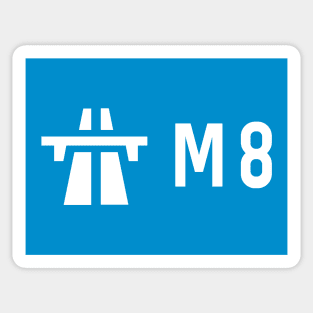 M8 Road Sign Sticker
